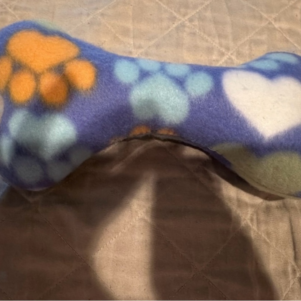Colorful Fleece Dog Bone Toy